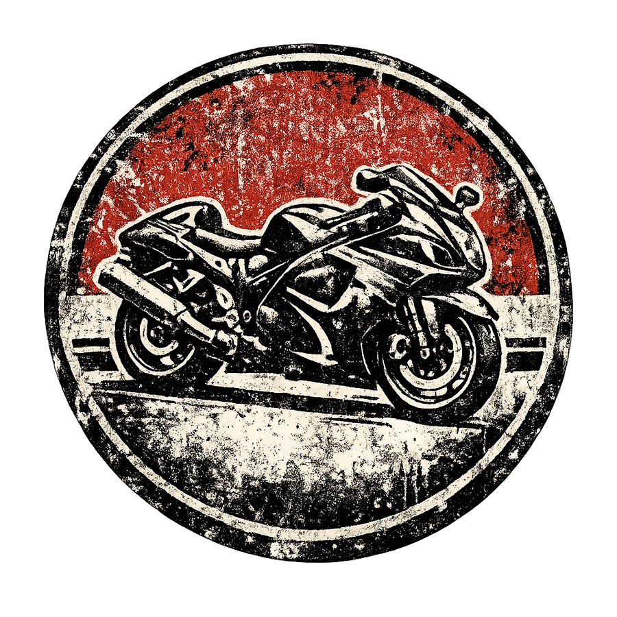 Suzuki hayabusa gsx1300r [Cup Black] - Badge grunge - Su un solo lato
