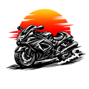 Suzuki hayabusa gsx1300r [T-Shirt] - Sunset Split - Brust Print