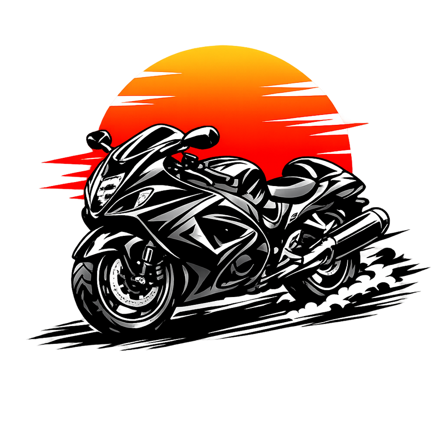 Suzuki hayabusa gsx1300r [T-Shirt] - Sunset Split - Brust Print