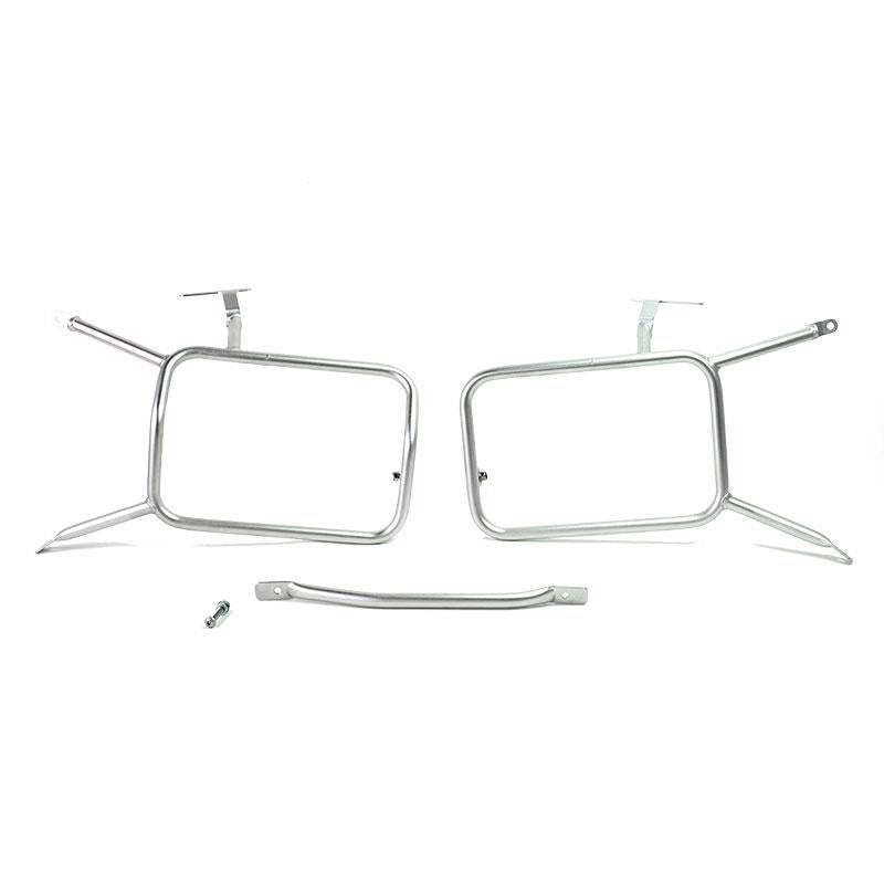 BMW R nineT 1200 Urban G/S (hoher Auspuff) [2017-2023] - Atlas Aluminium-Seitenkoffer-Set 48L+41L + Rahmen für Taschen aus Aluminium Atlas NineT